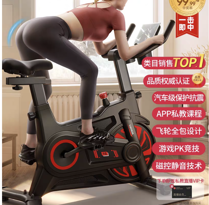 德国汗马动感单车家用款室内磁控运动健身自行车减肥静音健身器材