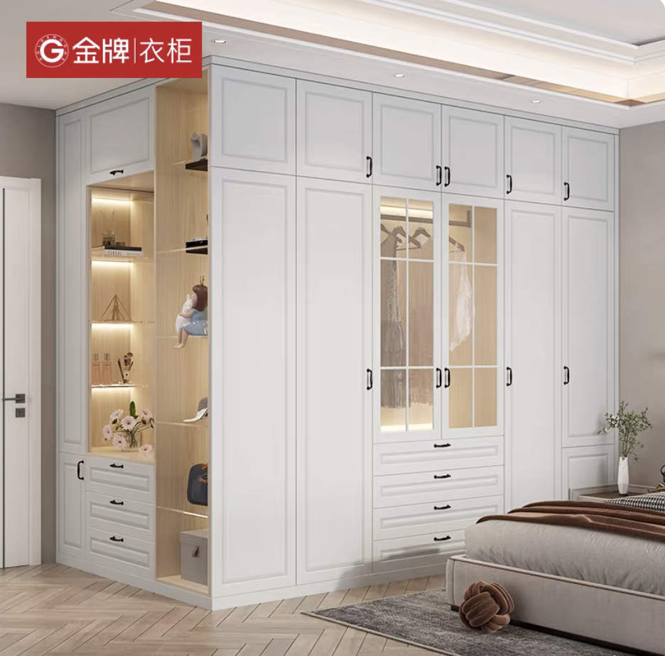 金牌衣柜家装走入式定制衣柜全屋定制卧室家用整体衣帽间柜子组合